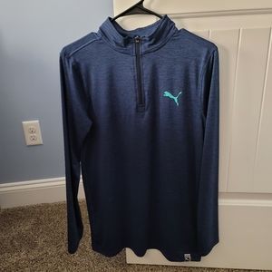 Boys Puma long sleeve shirt 3/4 zip size XL